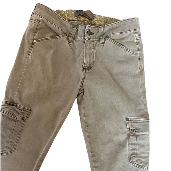 PAIGE DENIM Light Green Cargo Skinny Leg Mid Rose Casual Pant 27 - Picture 8 of 11
